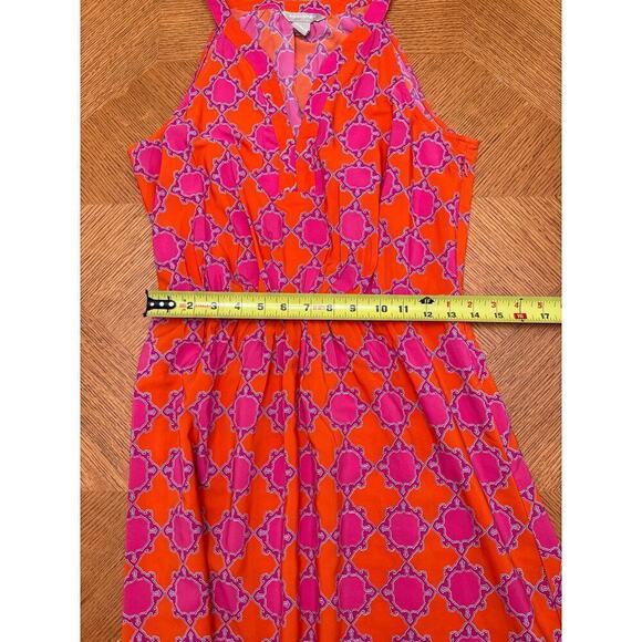 Banana Republic Orange and Pink Maxi Dress Size 10 - Picture 6 of 7